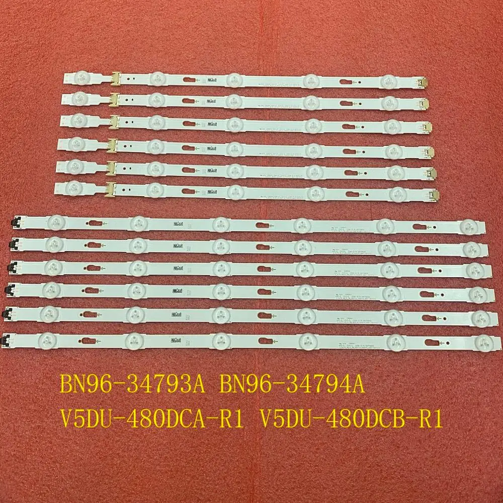 12 шт. светодиодная подсветка полосы для Samsung UE48JU6000W UE48JU6450 UE48JU6600 UE48JU6770 V5DU 480DCA R1 480DCB