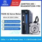 Новое поступление! JMC высокого качества 220V 750 Вт серводвигатель переменного тока с Drive и двигатель костюм 17Bit кодер для станка с ЧПУ JAND7502-20B + 80JASM507230K-17BC