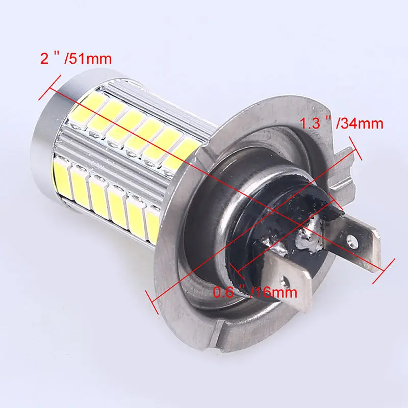 12 в 1 пара Белый Высокая мощность H7 33 SMD 5730 Автомобильный светодиодный DRL Дневной