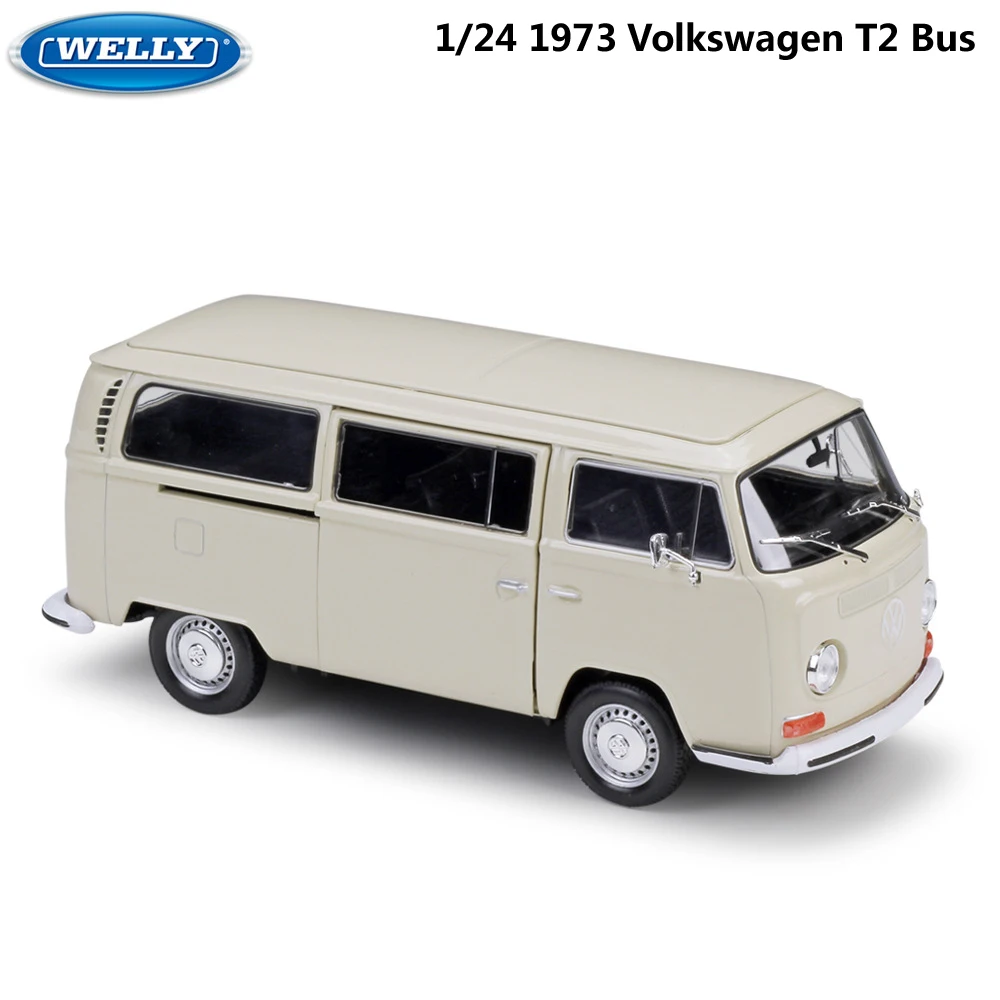 WELLY литье под давлением 1:24 масштаб автомобиля игрушки 1972 Volkswagen T2 автобус модель автомобиля симулятор сплава металла классическая игрушка автомобиль для ребенка Подарочная коллекция