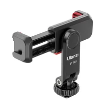 Ulanzi ST-19 Portable Phone Holder Phone Mount Clamp Clip With Cold Shoe 1/4'' Tripod Mount Stand Mic Fill Light for TikTok Vlog