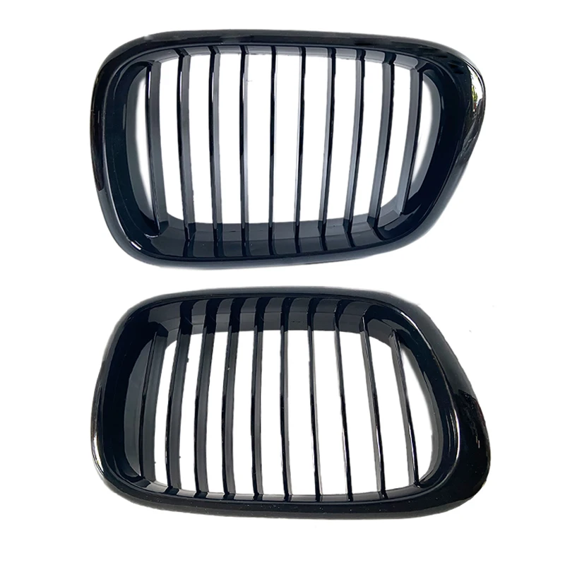 1 пара однолинейная Передняя Черная Широкая решетка радиатора для BMW E39 5 серии 1997