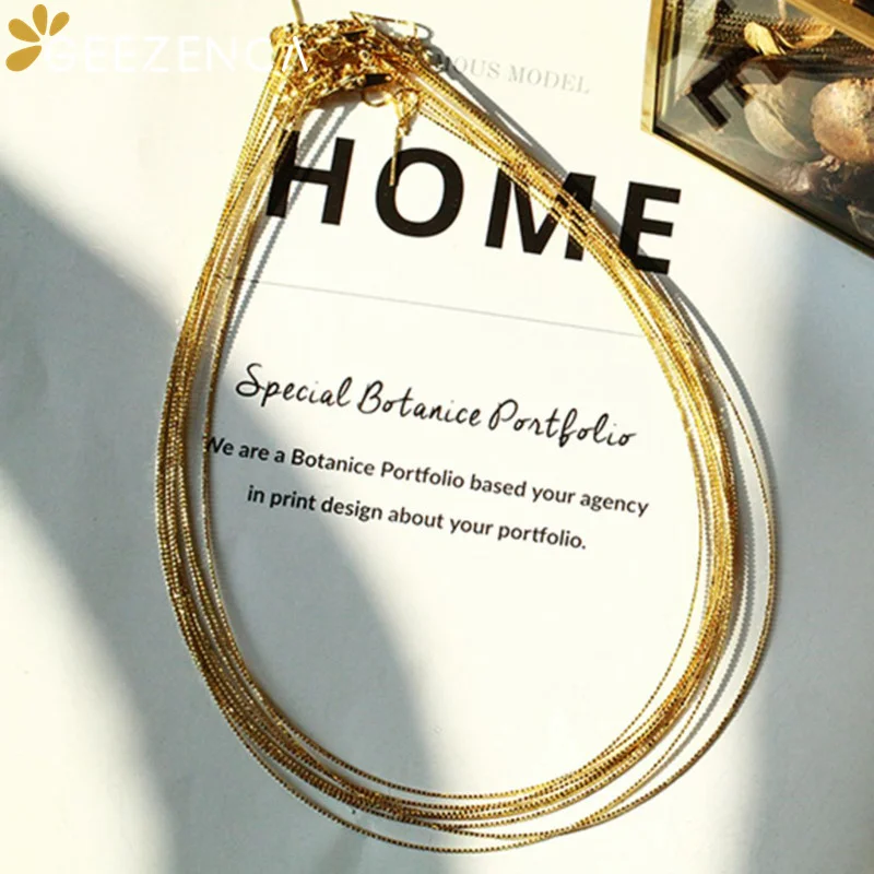 

Ожерелье-чокер GEEZENCA женское из стерлингового серебра 925 пробы, ожерелье в минималистском стиле, модное колье с факелом, роскошное