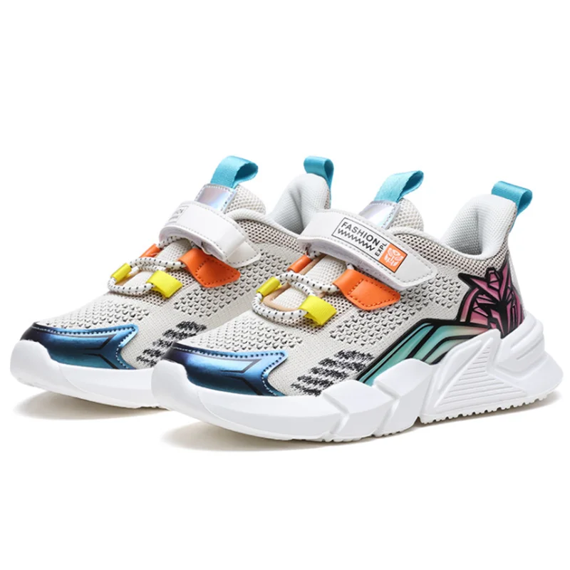 

2021 Spring Autumn Children Shoes New Boys Mesh Sport Shoes Fashion Breathable Soft Bottom Non-Slip Casual Kids Running Shoes