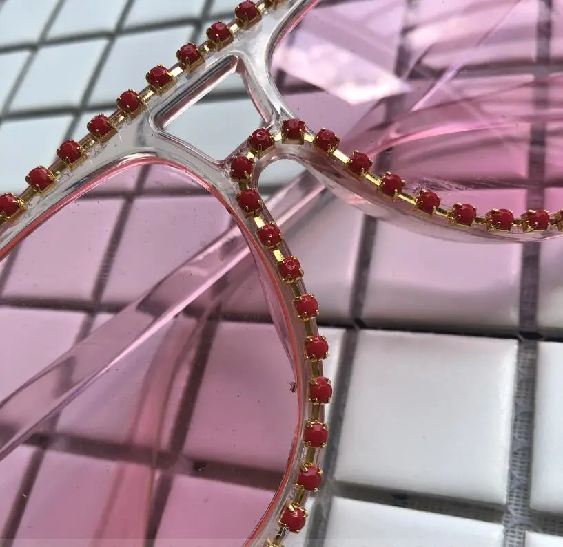 Очки солнцезащитные унисекс квадратные с радужными бусинами поляризационные в