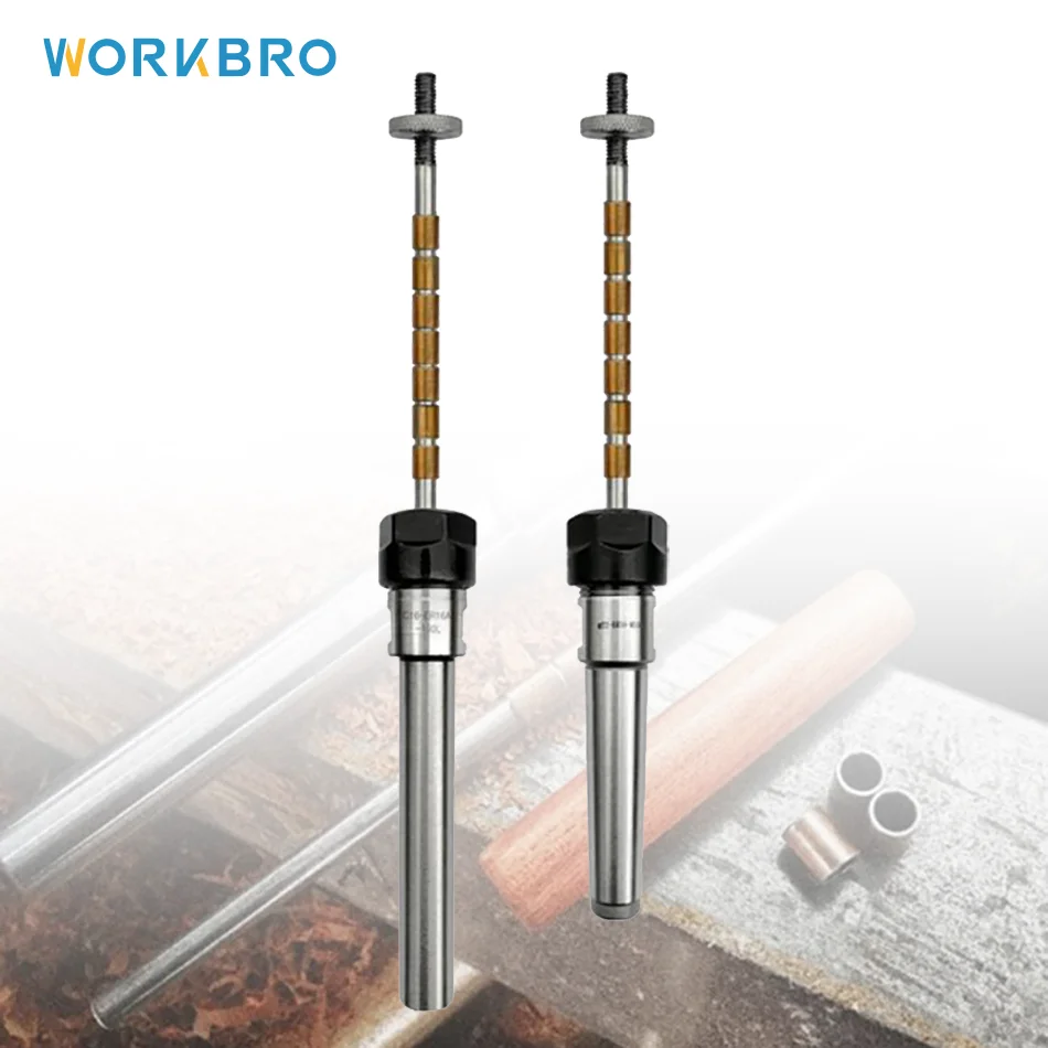 

WORKBRO Lathe Pen Mandrel Collet Revolving Centre Wood Turning Ballpoint Pen Mandrel DIY Woodworking Machinery Parts Tools
