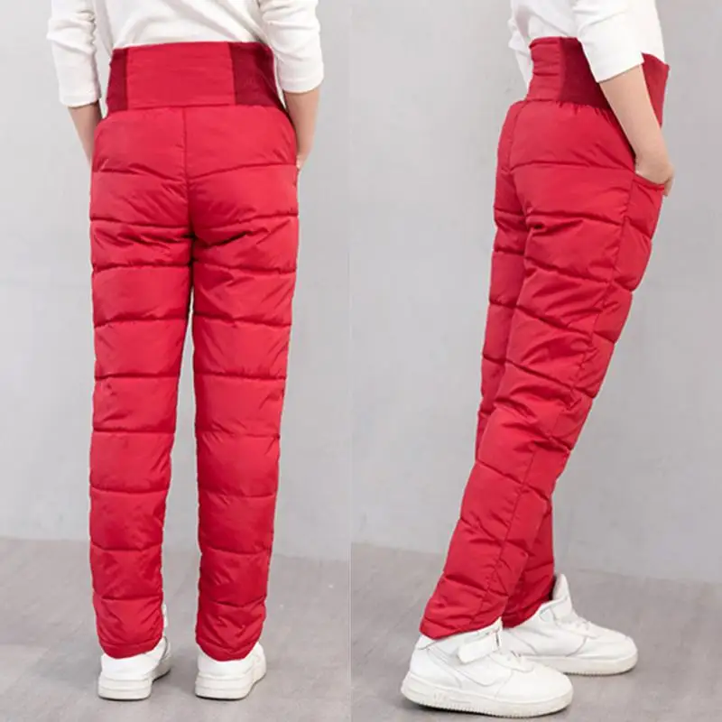 Распродажа зимних детских пуховых хлопковых длинных штанов утепленная тонкая