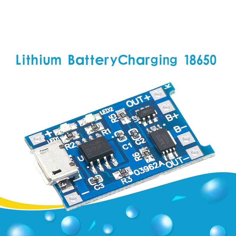 Зарядная плата TP4056 для литиевой батареи 5 В 1 А Micro USB 18650 модуль зарядного