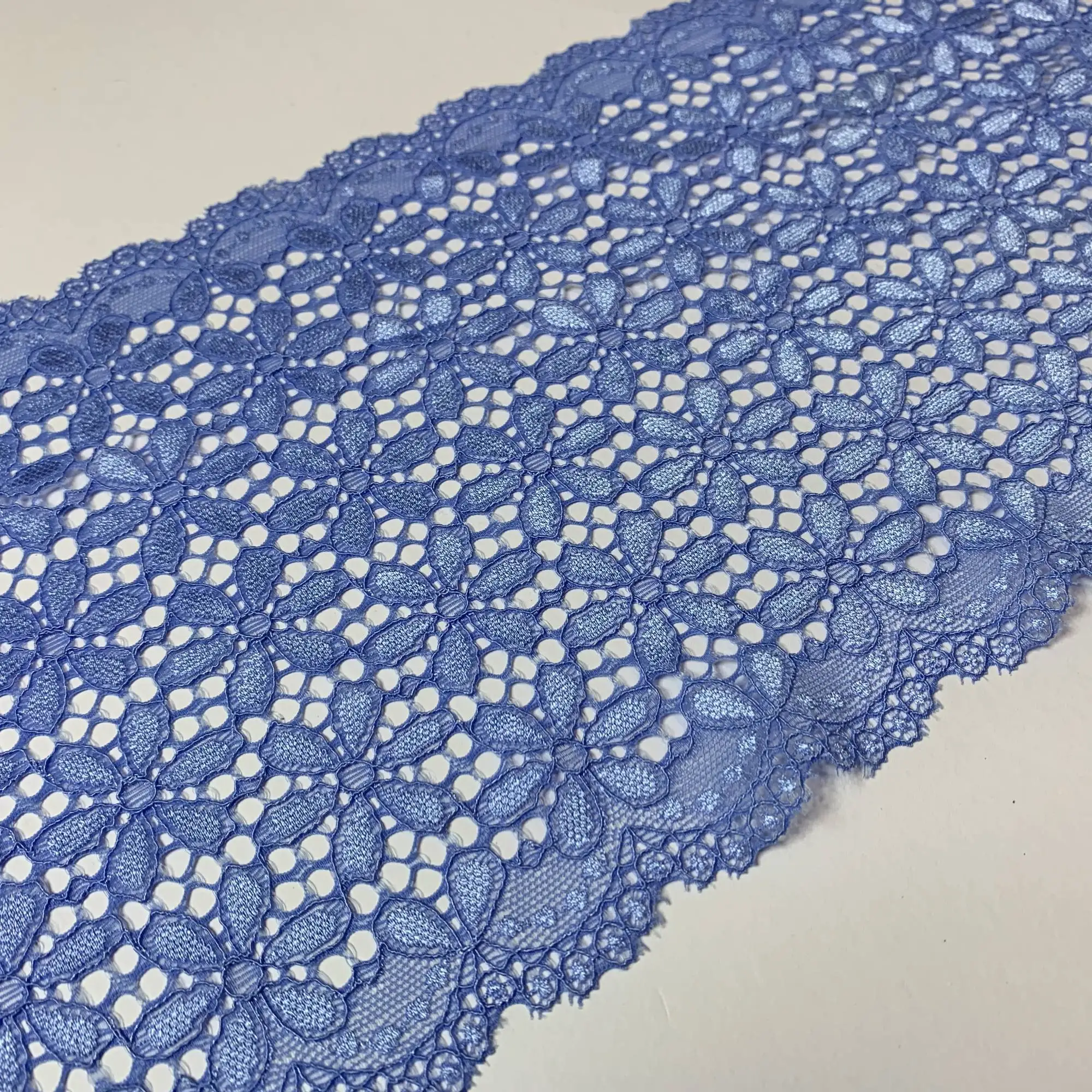 

3y/lot 18.50cm Jade Blue Elastic Stretch Lace trim Skirt Hem Underwear Sewing Craft DIY Apparel Fabrics