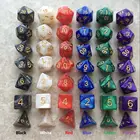 7 шт.компл. игральные кости Dnd набор dados ролевые игры в кости dadi игры dado многогранные кости dados РОЛ dobbelstenen