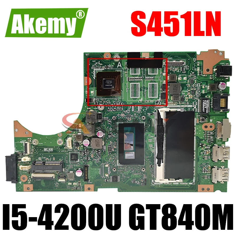 Akemy S451LN материнская плата для ноутбука ASUS S451 S451L V451 V451L S451LB протестированный