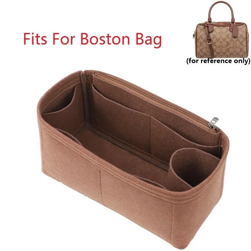 

Felt Insert Boston Bag Organizer Makeup Cosmetic Bags Travel Inner Purse Portable Handbag Storage Organizer
