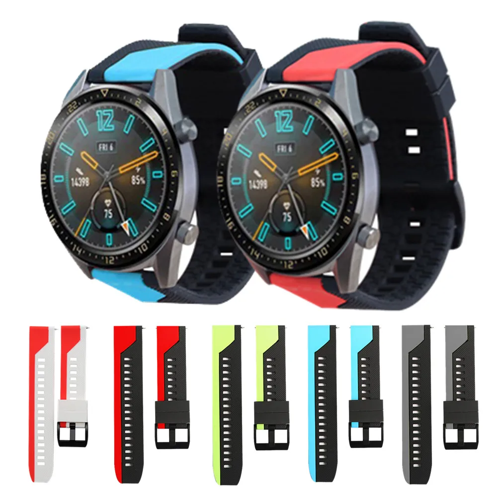 Ремешок силиконовый для Huawei Watch GT / 2 браслет смарт-часов Honor Magic Polar Vantage M 2e |