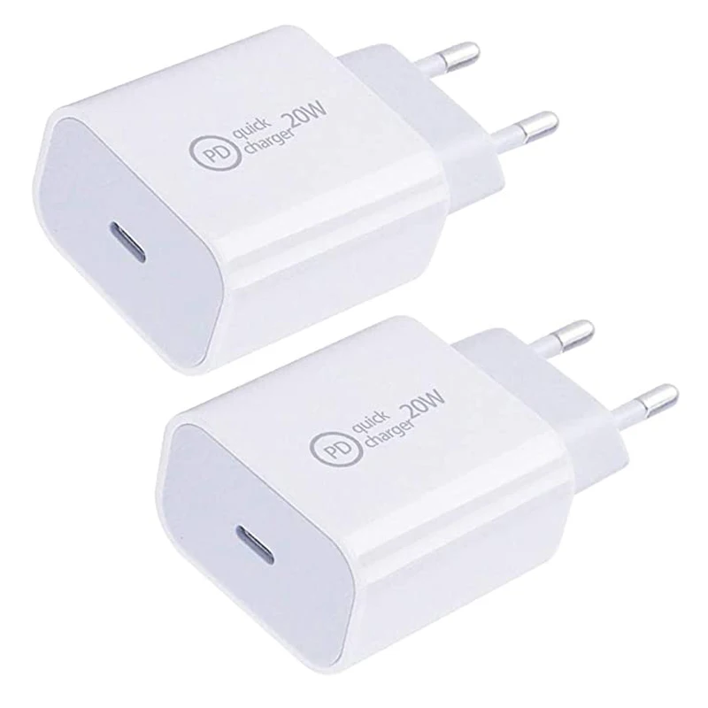 USB-C Power Adapter Charger US EU AU Plug PD QC3.0 20W/18W Smart Phone Fast Charger for iPhone 12 11 Pro Max HUAWEI Charger