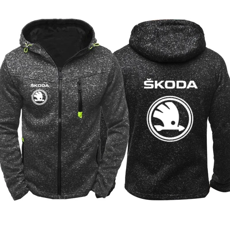 

Men Jacket Skoda Car Logo Print Casual Hip Hop Harajuku Long Sleeve Hooded Sweatshirts Mens Zipper Hoodies Man Hoody Clothing 33