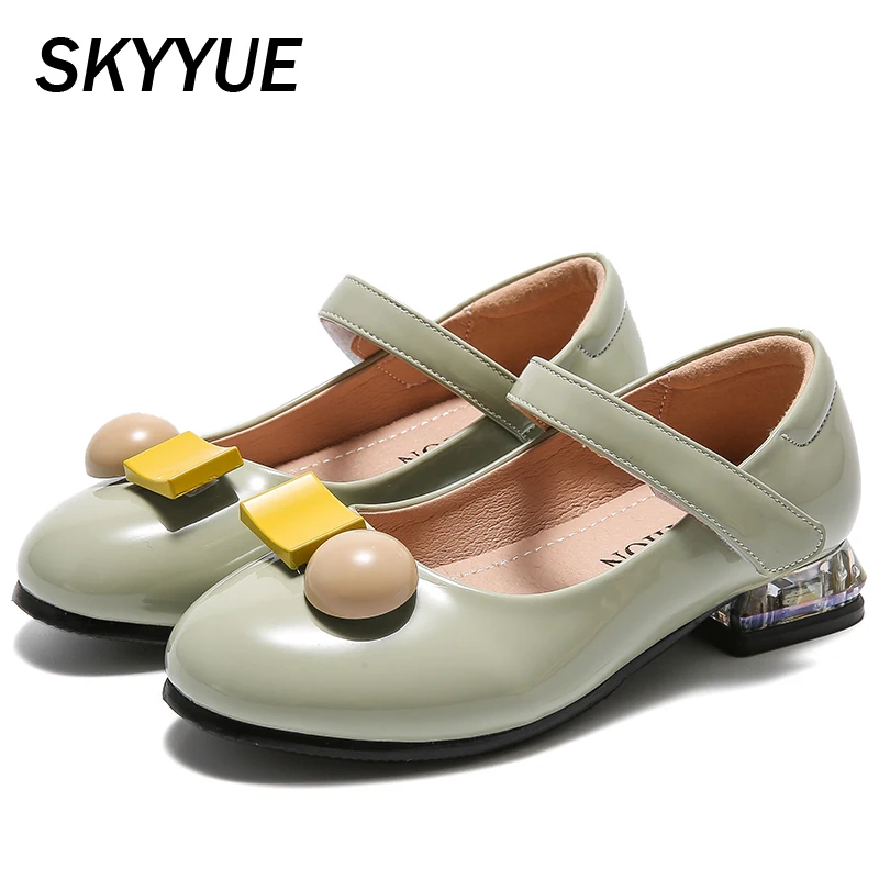 

Autumn Kids Princess Shoes Children Pearl Flats Baby Girls Brand Shoes Fashion Beige Shoes Sweet Dress Shoes Mary Jane New 2020