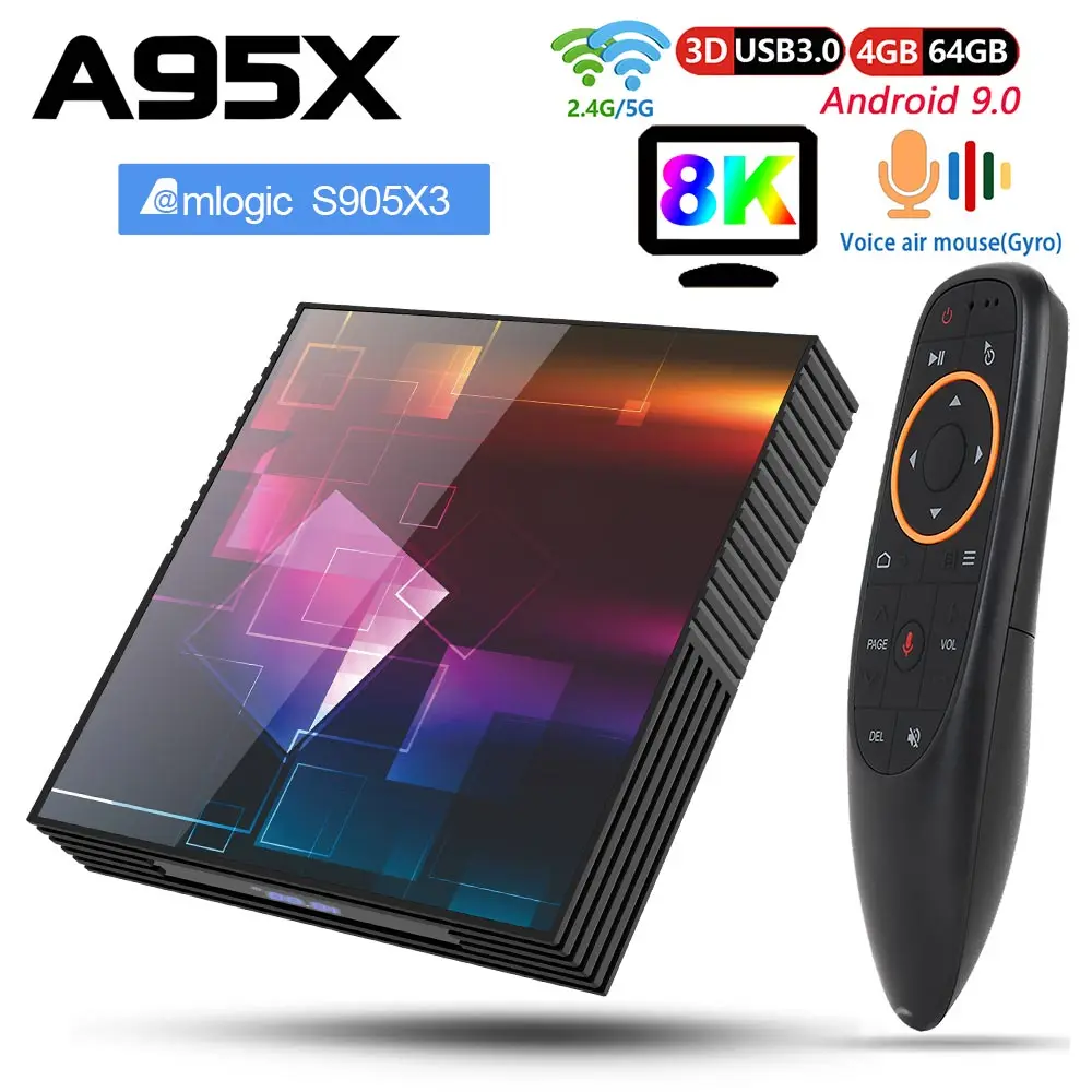 8K Smart TV Box Android 9 0 Amlogic S905X3 4 ГБ 32 64 Гб 2 4/5 0G WiFi HD медиа проигрыватель Google Set Top