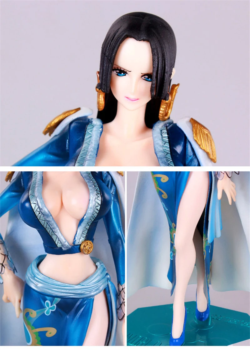 

24cm ONE PIECE Boa Hancock Figure Blue Version Anime Sexy beauty toy gifts figures PVC Japan anime Girl figure Collection toy