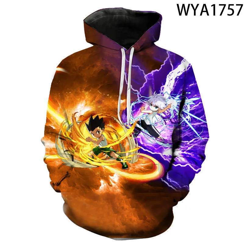 Толстовки с капюшоном для мужчин женщин детей свитшоты Hunter X пуловер 3D принтом