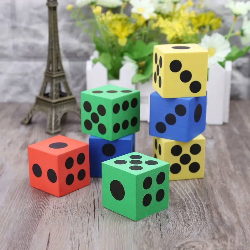 

12pcs 3.7cm EVA Foam Dice Children Early Education Toys Creative Gift Game World W89F