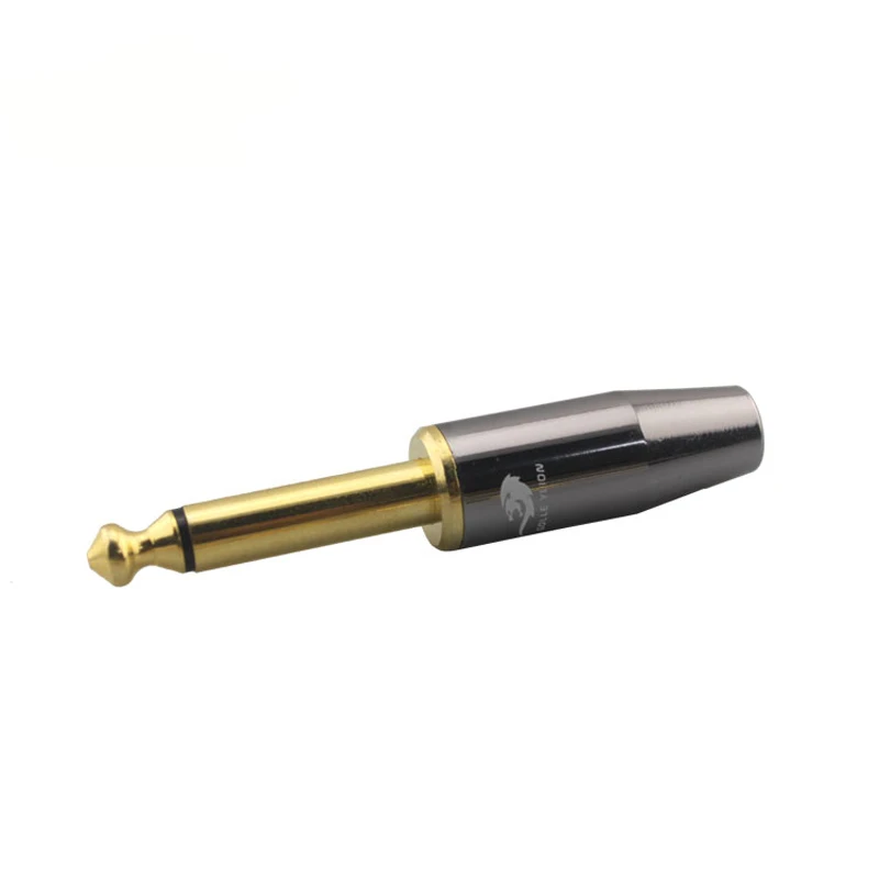 

24K позолоченный TS Джек 1/4 "моно 6,35 мм сварочный разъем 1/4 дюйма