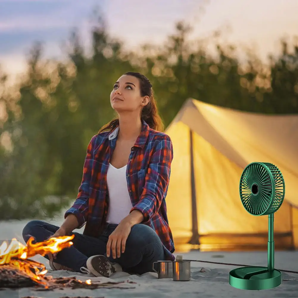 

USB Desk Fan Mini Foldable Floor Fan Portable Desktop Quiet Standing Fan Stable And Non-slip Fast Charging For Outdoor Activitie