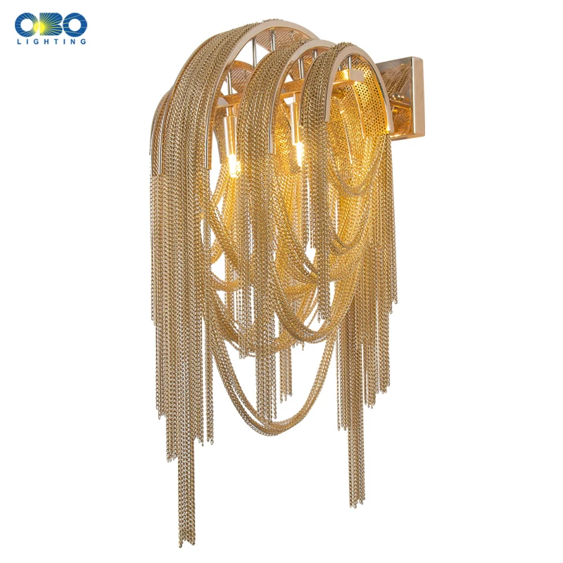 Современный алюминиевый Chian настенный светильник золото/серебро освещение в