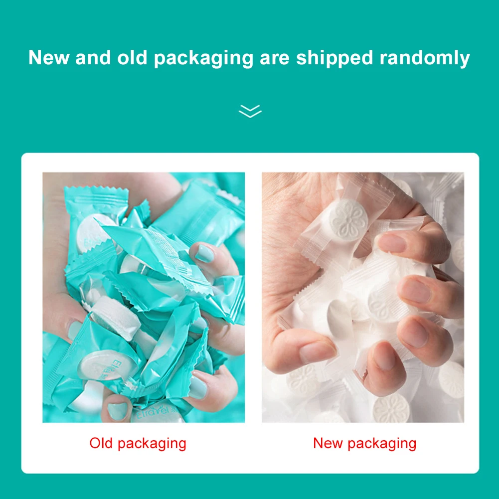 

50pcs Mini Portable Travel Dry Compressed Coin Disposable Face Towel Baby Wipes Tablet Travel Tissue Cleansing Face Papper