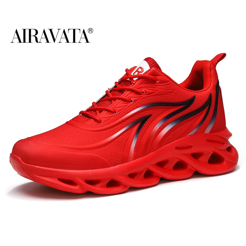 

Airavata Men's Casual Sports Shoes Lace Up Sneakers Running Shoes Blade Sole Workout Athletic Non-Slip Male Training Footwear