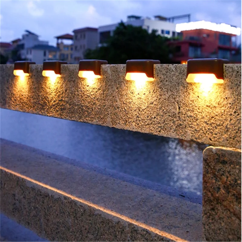 

1/4/8 Pcs LED Solar Light Fence Lamp Solar LED Light Outdoor Waterproof Garden Landscape Lights Street Path Stair Step Lamp
