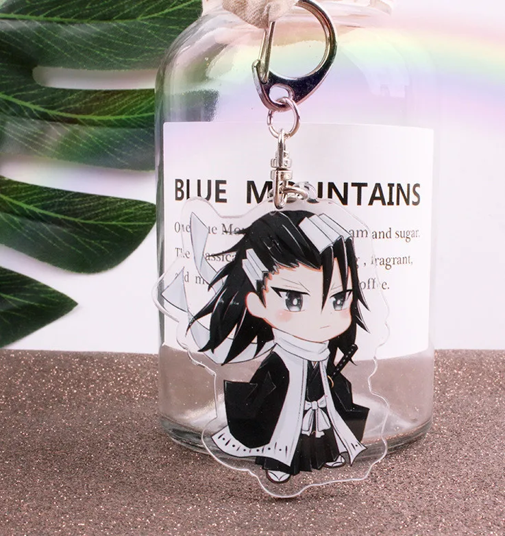 as pictured Аниме Bleach Кучики Бьякуя Hitsugaya Toushirou акриловая фигурка брелок украшение Коллекция Модель игрушки Косплей - Цвет: as pictured