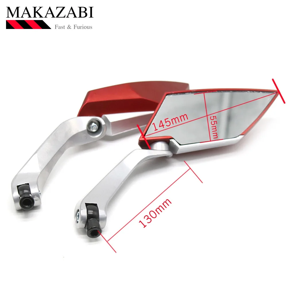 Универсальное мотоциклетное зеркало алюминиевое заднего вида для HONDA CB 400F CBR 400R