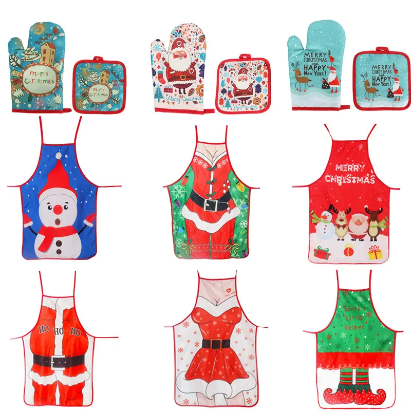

2pcs/set Christmas Baking Gloves Christmas Decoration for Home Ornament Noel Xmas Gift New Year Party 2021 Navidad Decor Garland