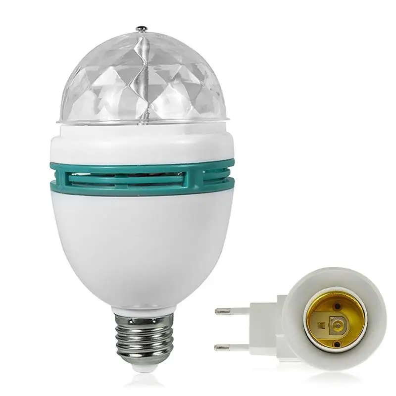 

E27 3W Auto-rotating RGB LED Bulb Stage Light Disco Party Light Laser Projector DJ Disco Magic Ball Colorful Light Home Decor