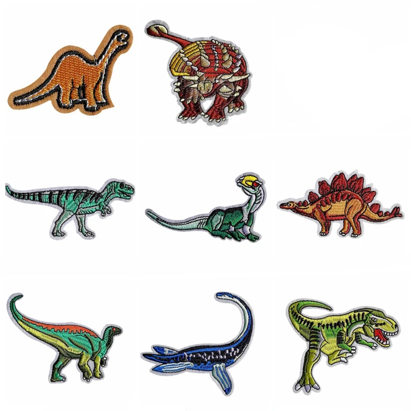 Cartoon Dinosaur Jurassic Park Patch Embroidered Ironing Stickers Patches For Clothes Iron On Movies Parches Anime Decor |
