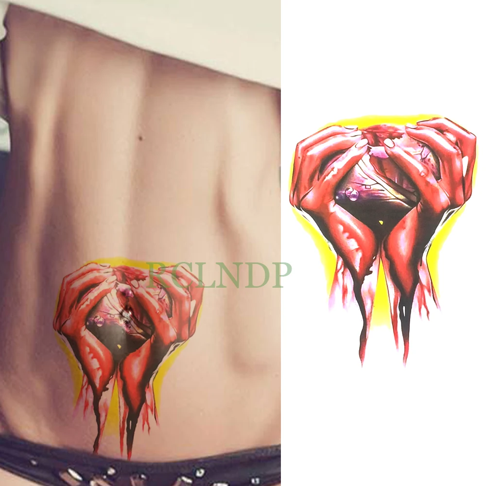 Водостойкая Временная тату-наклейка в виде сердца искусственная тату флэш-тату