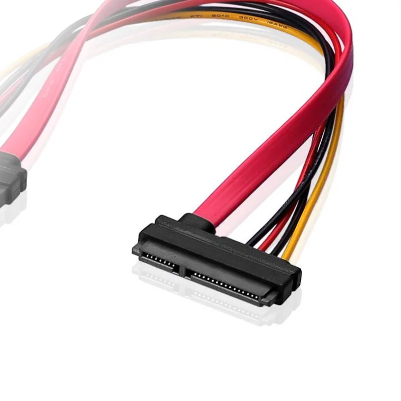 Комбинированный кабель SATA Data Powr 22P 15 7pin к 3 & Molex 4pin IDE SSD Кабель адаптер III w/ 4 pin