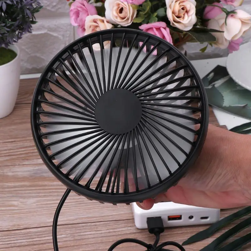 

Universal 5V 360 Degree Rotation Adjustable Angle Car Air Vent USB Fan 3 Speed Electric Air Blower Cooling Fan with ON OFF