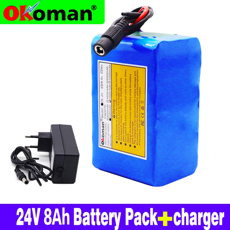 100 оригинальный 18650 24 V 8Ah Li-Ion Батарея 8000 мА/ч 25 2 v литиевая BMS электрический