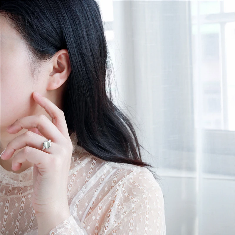 2021 новые корейские модные круглые овальные зеленые опаловые массивные кольца