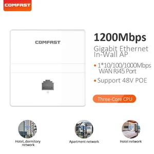 Wi-Fi-порт настенный, 1200 Мбитс, 2,4 + 5,8, 48 В