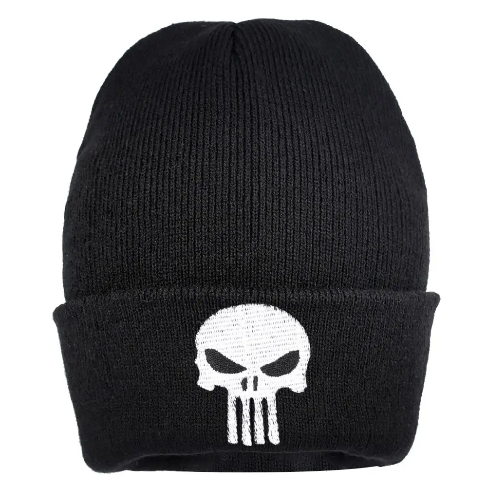 White Knitted Skullies Beanies Ski Warm Winter Pompom Hip-hop Snap Slouch Simple Korean Style Good Elastic Bonnets Baggy Skull | Аксессуары