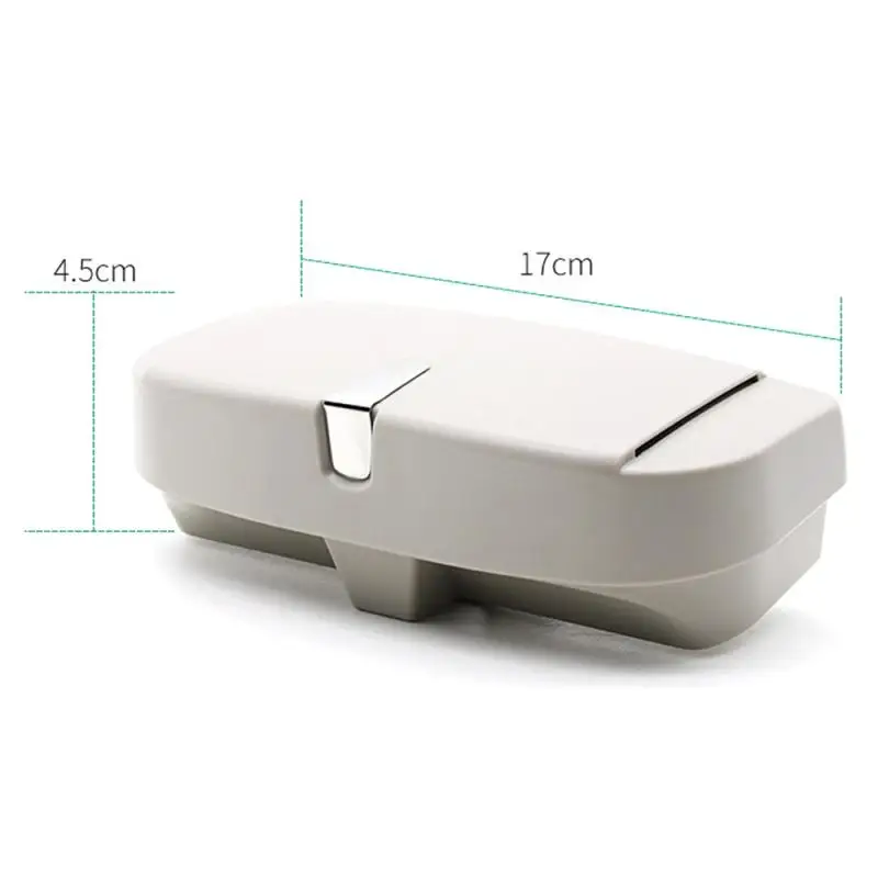 

Universal Car Visor Sunglasses Case One Hand Single Push Sun Glasses Holder With Card Slot For Vehicle Car Interior Accessories
