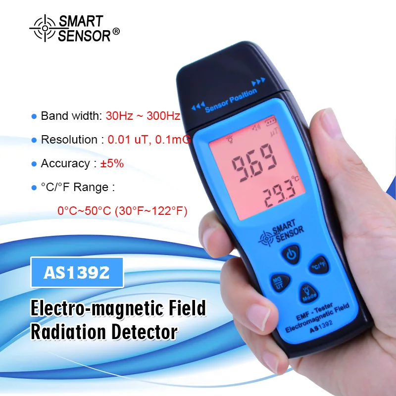 Цифровой дозиметр с умным датчиком излучения мини измеритель EMF ЖК дисплей