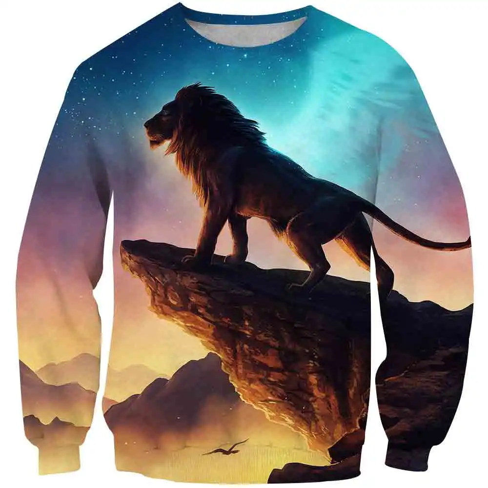 

3D Wolf/Horse/Lion/Clowns Boys Sweatshirt Teens Spring Autumn Pullover For Boys Kids Clothes Children Long Sleeve Pullover Tops