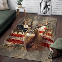 deer hunting area rug 3d all over printed carpet mat for living room doormat flannel print bedroom non slip floor rug 02