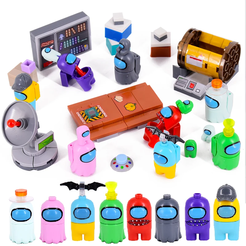 

Amongs Game US Star Space Alien Wars Model Building Blocks Mini Dolls Figures Bricks Idear Creative DIY Toys For Children Gifts