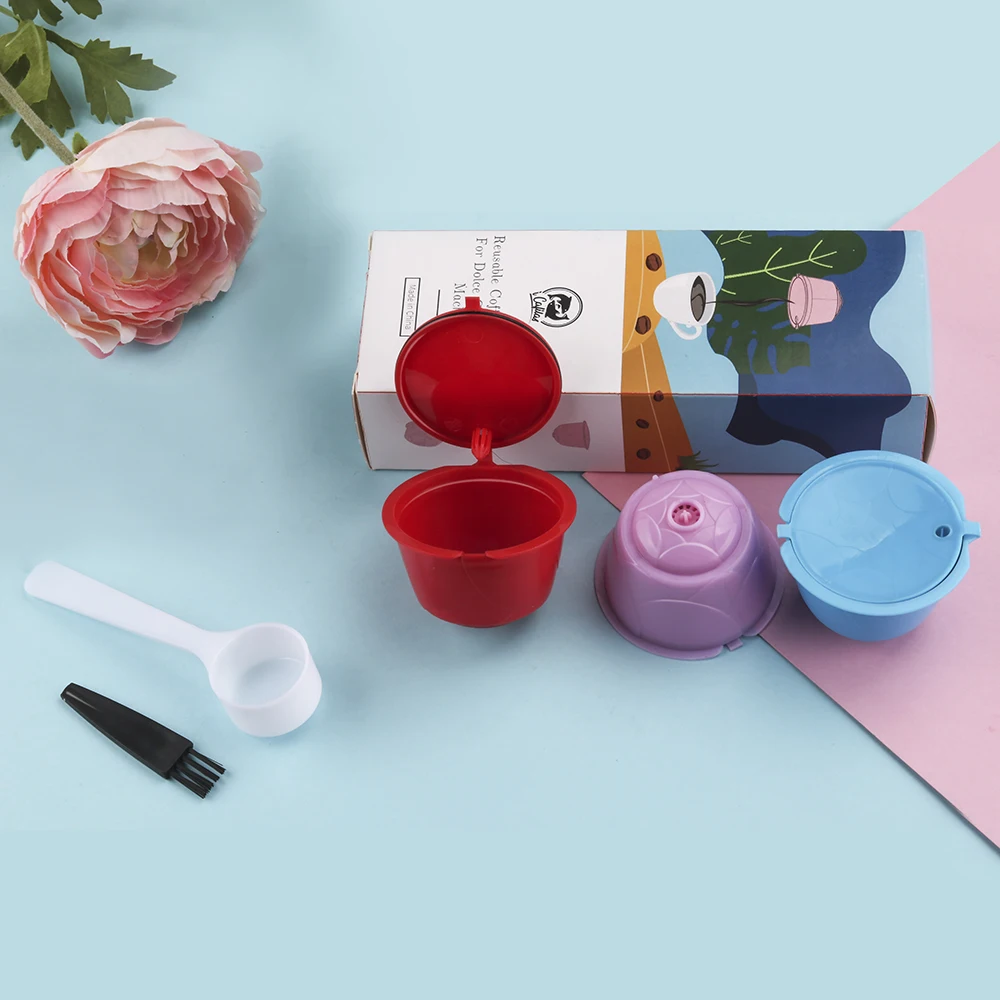 3/6 шт./лот многоразового розовое Dolce Gusto многоразового пользования Кофе капсулы Кофе Совместимость Nescafe дольке машины Кофе капсулы
