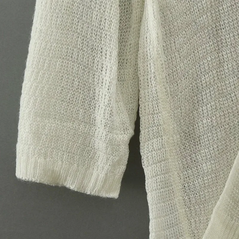 

Spring and summer women's new mohair knitted cardigan sunscreen air conditioning shirt sweater women V-Neck Casual