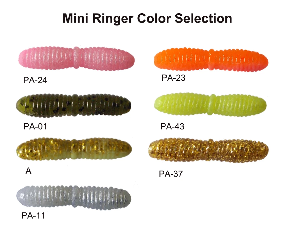 ESFISHING Soft Worm Mini Ringer 20pcs 35mm 0.9g Ice Baits Leurre Souple Carp Fishing | Спорт и развлечения